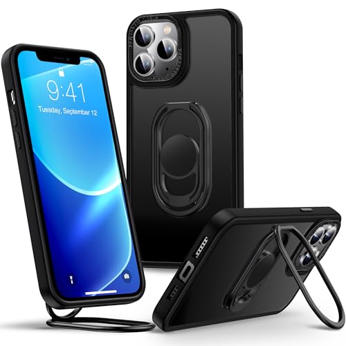 Shields Up for iPhone 11 Pro Max Case with Stand, Phone Case with Double Ring Holder [Adjustable & Foldable] Protective Translucent Matte Cover for iPhone 11 Pro Max 6.5 inch - Frosted Black by Shields Up - Used condition - US$10.39