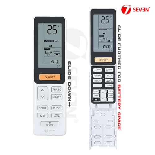 Image of 7SEVEN Compatible Haier Ac Remote Control Model 243 Suitable for 0010402886AD AS53FEBHRA AS26FBBHRA 1 1.5 2 Ton Split, Window and Cassette Air Conditioner - Match Keys Exactly with Existing Remote