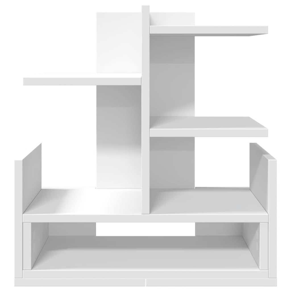 Organizer da scrivania bianco in legno 49 x 20 x 52,5 cm, organizer per raccoglitori, cucitrici, cartelle, registri, documenti, ufficio postazione di lavoro, portata 20 kg