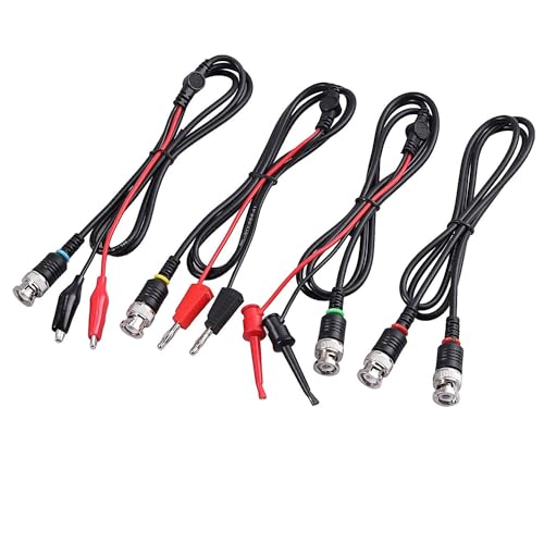 Image of Universal Oscilloscope Probe with Accessories Kit 100MHz Oscilloscope Clip Probes with BNC to Minigrabber Test Lead Kit