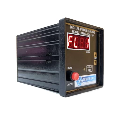 Digital Vaccum Gauge/Vacuum Gauge Controller (High Vacuum: 999 mBar to 0.001 mBar) with Setpoint Controller for Sputtering Units, Coating Units, Ejector Systems with Factory Calibration Certificate