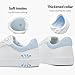 Rominz Men's White Tennis Shoes PU Leather Fashion Sneakers Low Top Casual Walking Shoes for Men(White,US8)