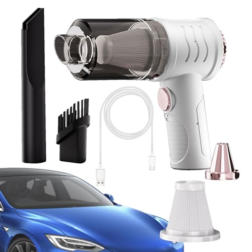 Fulenyi Aspirateur de Voiture à Main,Aspirateur de Voiture | Aspirateur de Voiture portatif sans Fil 2 en 1 | Accessoires de Voiture d'aspirateur à Moteur Puissant pour Les Voyages, la Maison et Le