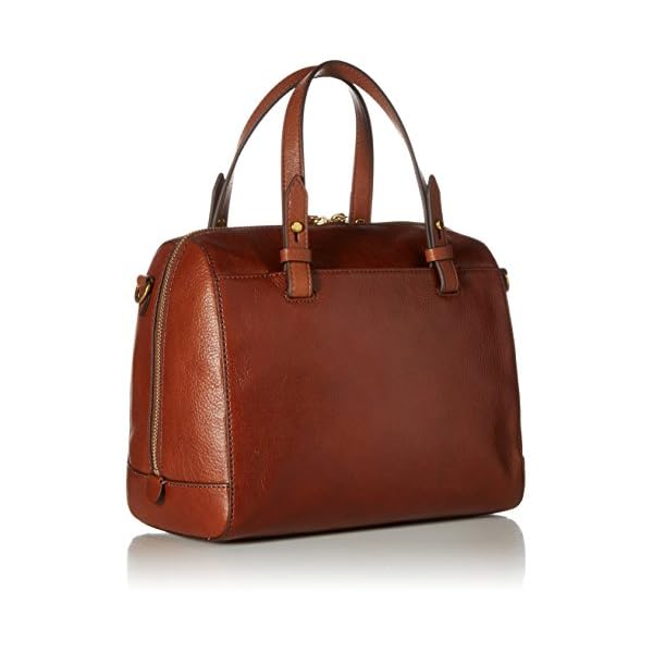 Fossil-Womens-Rachel-Satchel-Purse-Handbag Fossil Women's Rachel Leather Satchel Purse Handbag, Brown (Model: ZB7256200)