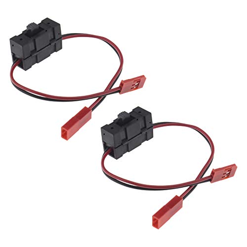 YINETTECH 2 Pezzi RC Auto Ricevitore Interruttore On/off Con Connettore JST 6 V Adatto Per HSP 1/10 1/8 Nitro Telecomando Elettrico Auto Barca Aereo Buggy Camion Pezzi Di Ricambio