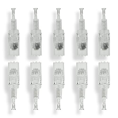 P-Beauty | Dermapen M1 Nadelpatronen | Ersatz Nadelpatronen für Auto Derma Elektrik Pen M1 | Microneedling | Gewinde Verschluss | mit WÖLBUNG/WELLE | 10-Stück | 36-Pins