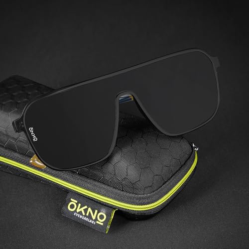 Image of Eyewearlabs OKNO | Polarized Over-Sized Unilens Rectangular Branded Stylish Sunglasses For Men & Women | 100% UV Protection Shades | Cricket Sports Cycling Driving | RYFT