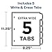 Avery Durable Plastic 5 Tab Corner Lock Write & Erase Dividers for 3 Ring Binders, Pocket, Works with Sheet Protectors, Multicolor (16183)