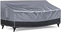 Pertotoy Outdoor Couch Cover Waterproof Patio Furniture Covers, 3-Seater Patio Sofa Cover Heavy Duty 600D Durable UV Anti-Fading, 93" Wx 40" Dx 35" H, Gray/Dark Gray