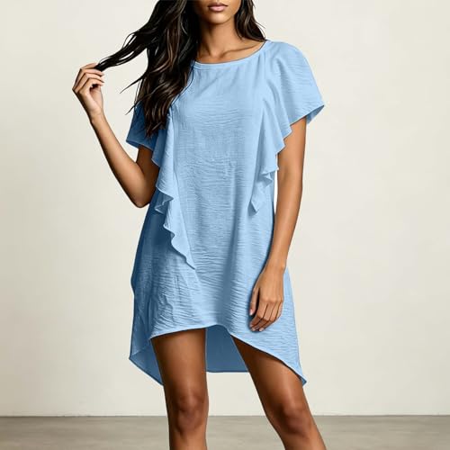 Robe d'ete tunique decontractee mode de plage tendance mini - 2
