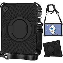 Protective Tablet Case Shockproof Kids Friendly Cover Compatible with Huawei MediaPad T5 10.1",Lightweight Swivel Handle Stand+Shoulder Strap Case Compatible with Huawei MediaPad T5 10.1" Full Cover P