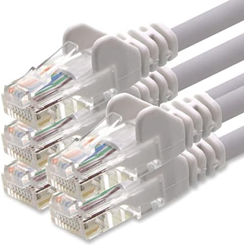 1aTTack.de 0,25m Cat 6 Ethernet Cable Gigabit RJ45 LAN Patch Cord Compatible with Internet, Router, Modem, Smart TV, PC & Laptop Switch Modem orange - 5 pieces - 0,25m