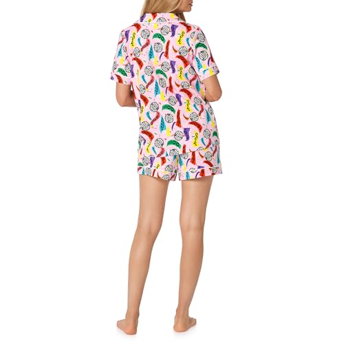 Image of Bed Head PJs Womens Matching Pajamas - Soft Organic Short Sleeve Button Down PJ Shirt & Shorts Set - Sleepwear & Loungewear
