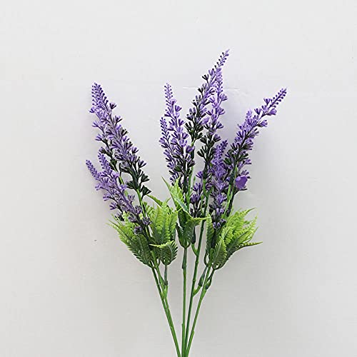 AAPOY Flor Artificial para Decoracion Lavanda Púrpura Artificial Plantas Verdes Artificiales Flores Artificiales De Boda Decoración De La Boda Arreglo Floral para El Hogar Flores Falsas 4 Piezas Cover