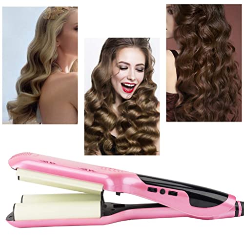 3 Barrel Hair Waver, 1 Inch Dual Voltage Hair Crimper For Women, Professional Crimper Hair Iron, Wavy Curling Iron, Ceramic Hair Waver With Lcd Display, Temp Adjustable Hair Deep Waver Beach Waver #TOP6