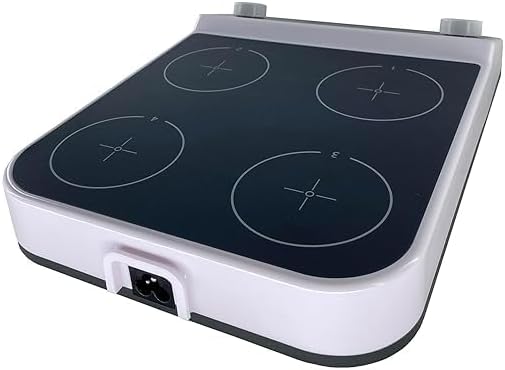 Multi Position Magnetic Mixer Laboratory Magnetic Stirrer with Speed 50-1500RPM Plate Size 110MM Max Stirring Volume4*500ML RPM LCD Display Brushless Motor