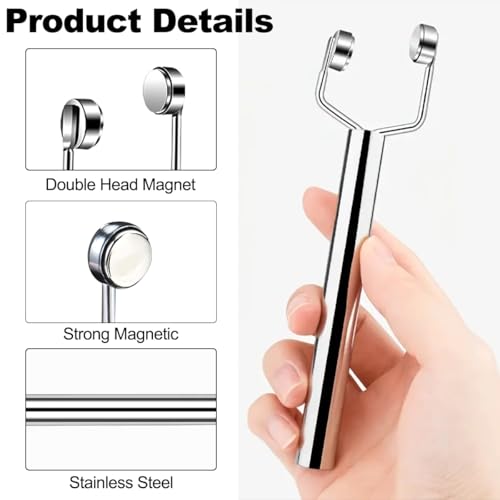 3 IN 1 Cat Eye Magnet for Nails,Y-Shaped Double Head Nail Magnetic Wand,Cat Eye Gel Polish Nail Art Design Tools Multifunctional Powerful Force Magnets Pen for Home DIY, Salon Manicure