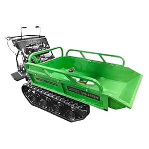 Mini Raupendumper Grünwelt GW-B750BH (Diesel, E-Starter und Standplattform) Dumper Minidumper Motorschubkarre 750 kg 6 PS Mini Transporter