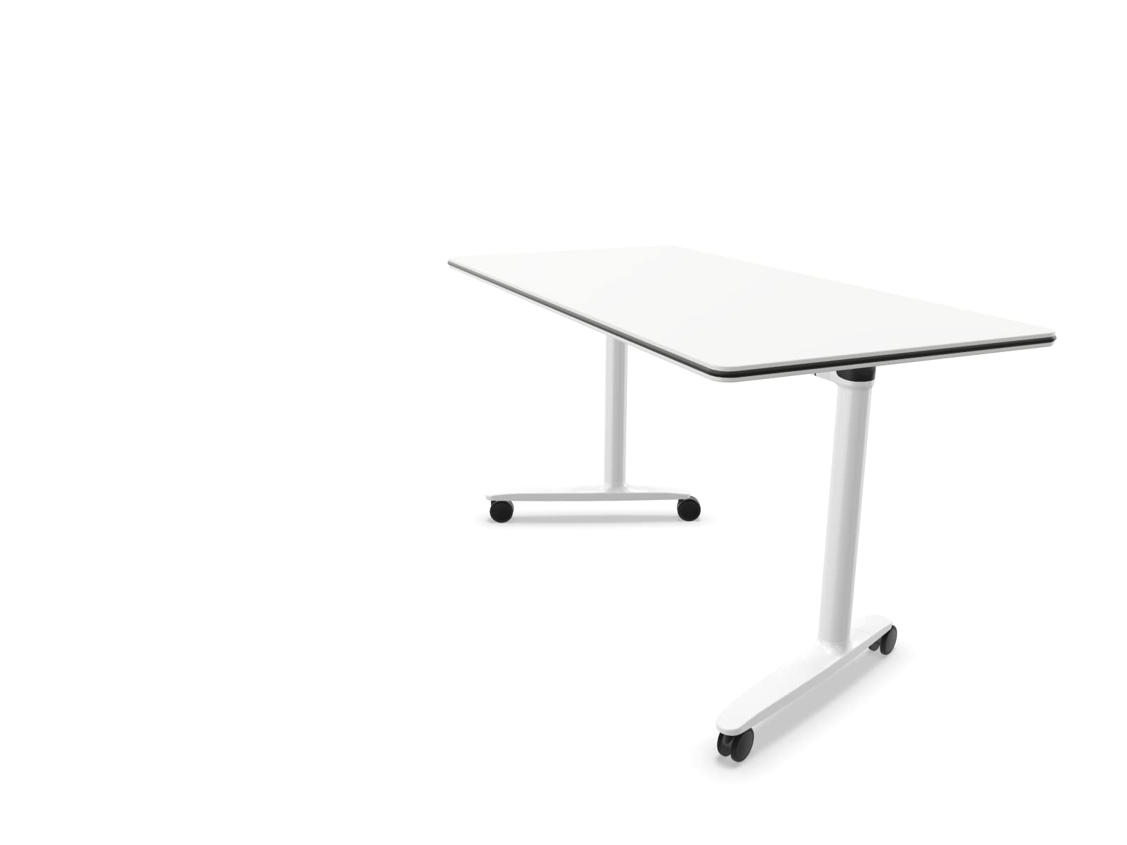 Spacio Mesa de Oficina Abatible Actiu Talent 120x80cm con Ruedas Gama Top Estructura Blanca Mesa Profesional Plegable y transportable