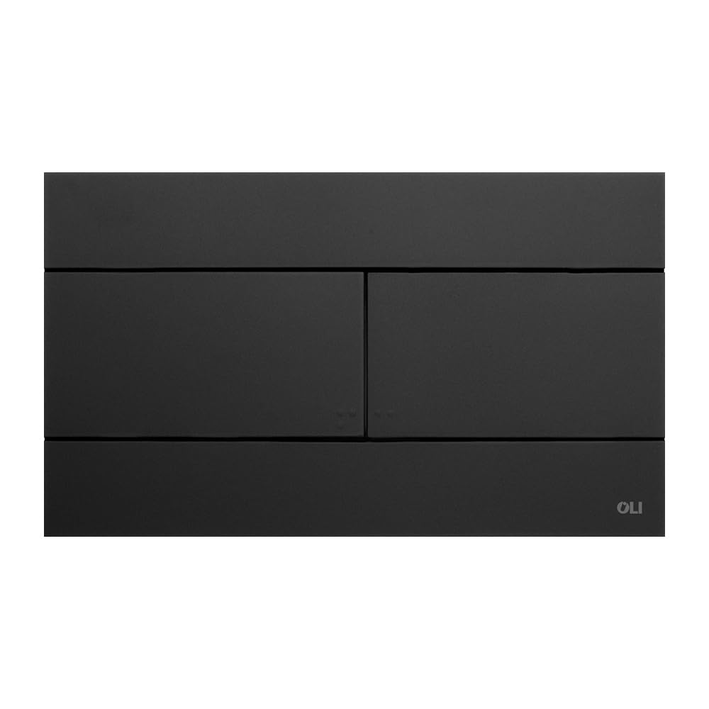 Placca dual cassetta wc Oli74 Plus, doppio scarico azionamento meccanico, slim nero Matt