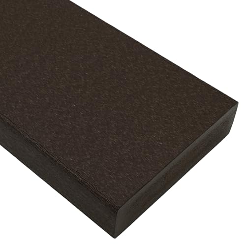 BuyPlastic Tangent Poly Lumber - Milwaukee Brown, 2x6 (1.5" x 5.5"), 36" Length - HDPE Plastic Board for Outdoor Furniture and More