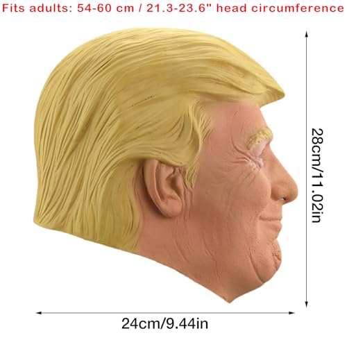Gadluckki Halloween Latex Mask,Candidate Trump Realistic Masks,Cosplay Masquerade Headgear Costume for Novelty Adult Man