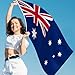 Australian Flag 3x5 FT Heavy Duty Australia Flag Double Stitched Vivid Color Fade Proof Outdoor Decor With Brass Grommets(Australia)