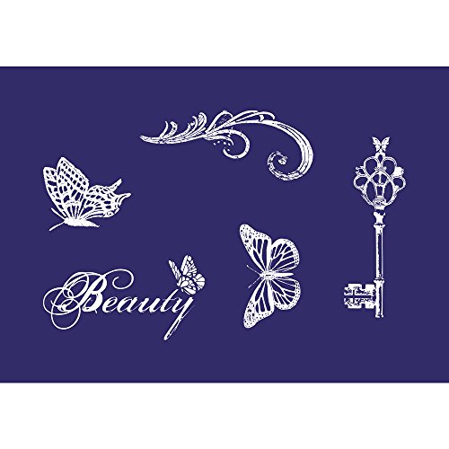 Rayher 45065000 - Stencil autoadesivo vintage