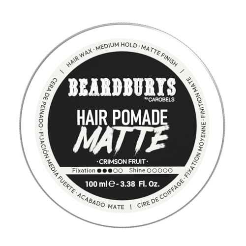 Beardburys Matte Wax, Cera Capilar Mate para Hombres, Fijación Media para Control sin Perder Flexibilidad, 100ml