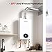 CAMPLUX Climatech 3 Tankless Water Heater Gas 4.22 GPM, 102,000 BTU Propane Tankless Water Heaters, High Efficiency Instant Hot Water with Multi-Points Use for Whole House, Indoor, CX422, White