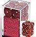 Chessex Dice D6 Sets: Scarab Scarlet with Gold - 16Mm Six Sided Die (12) Block of Dice, Red