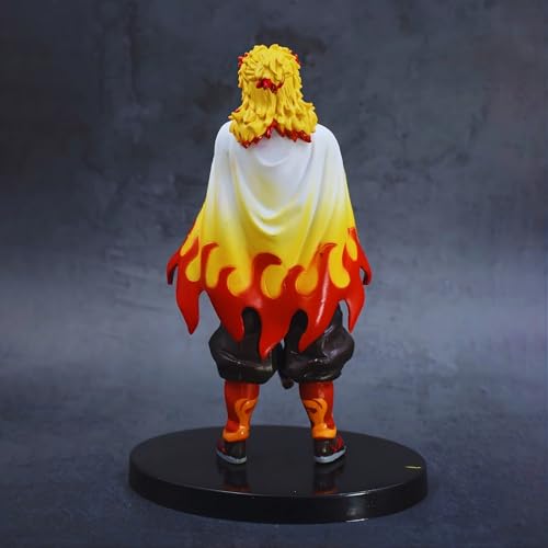 Image of Rengoku Standing Premium Action Figures Collectible for Office Desk, Study Table, Car Dashboard, Decoration for Anime Lovers, Fans, Kids, Collectors - Rengoku14cm