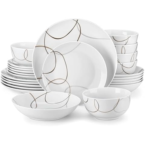 VEWEET Nikita 24-Piece Dinner Set Cover