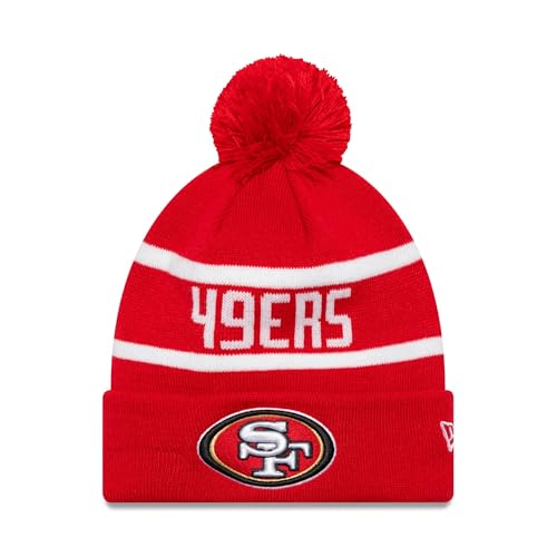 New Era San Francisco 49ers NFL Accessoire für den Winter Mütze Bommel warm American Football Teamlogo rot - One-Size