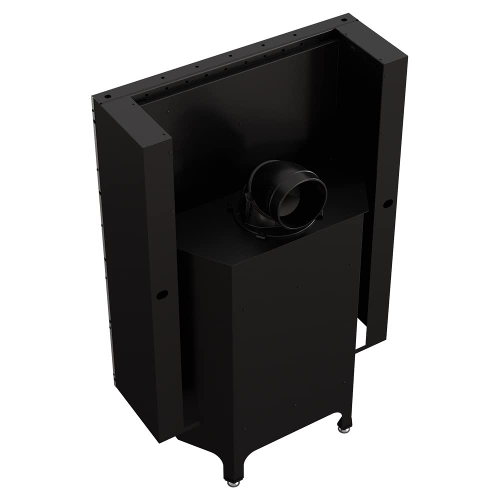 KRATKI Inserto per camino in acciaio a legna NADIA 13 kW Ø200 saliscendi A+ | Acciaio nero, efficienza 81%, classe A+. Ecodesign, BImSchV 2, Kratki PRO; per recupero calore.; combustione efficiente
