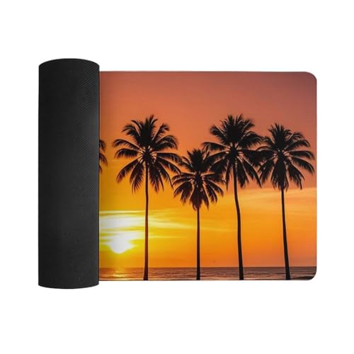 Desk Pad Protector 24x12 Inch Extended Tropical Sunset Beach miniatura 3