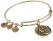 Alex and Ani Laughing Buddha Expandable Rafaelian Gold Bangle Bracelet