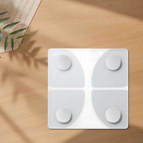 Báscula digital de baño con análisis de grasa corporal miniatura 3