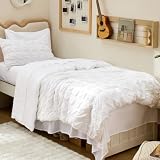 Bedsure White Seersucker Plaid