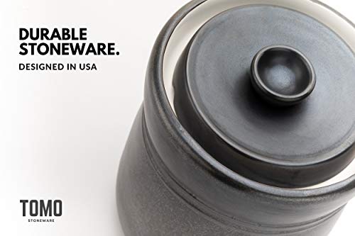 Tomo Fermentation Crock With Weights - Ceramic Sauerkraut Pickling Crock - Stoneware Kombucha Brewing (7L) #TOP5