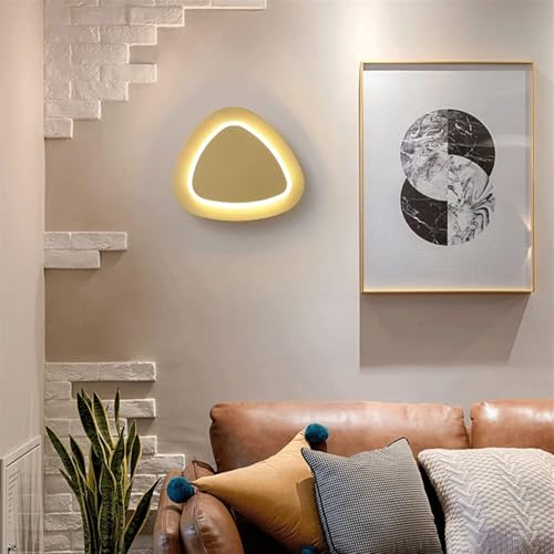 Aplique de Pared LED Minimalista Ultrafino Lámpara de Diseño Geométrico Dorado 4