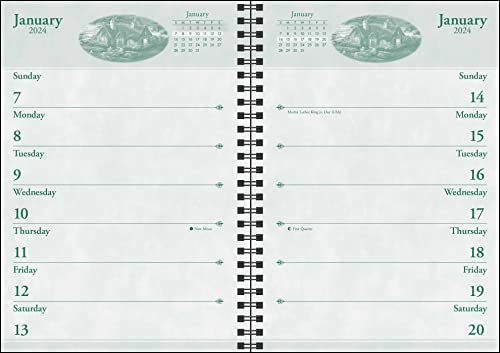 Thomas Kinkade Studios 12-Month 2024 Monthly/Weekly Engagement Calendar with Scripture: With Script, 7 x 8.4 inch - Image 2