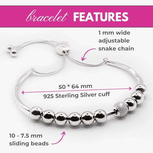 Golf Stroke Counter Bracelet – 925 Sterling Silver Adjustable Bangle for Ladies | One-Hand Operation | Stylish Golf Gift for Her | Waterproof Golf Jewelry | Elegant Golf Accessories for Women4