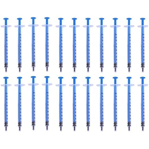 Milisten Einwegspritzen mit 150 Stück Spritze 1 Ml Einwegspritze aus Kunststoff Einfach zu Verwendende Leichte Injektionsspritze ohne Nadel zum Nachfüllen Der Messung Cover
