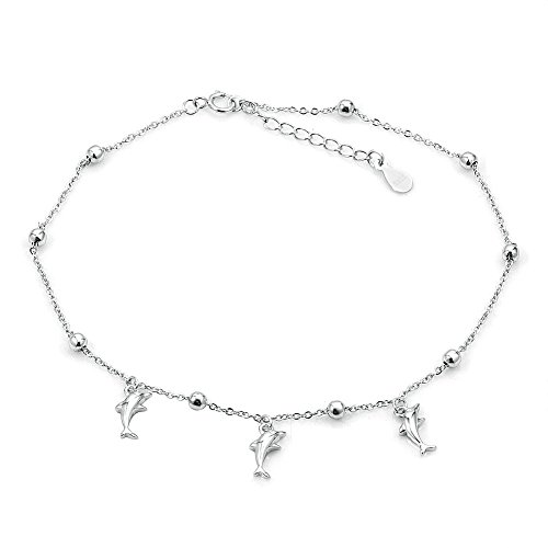 Bracelet de cheville en argent chaine de pied ajustable femme 925