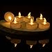 WZCHEN Realistic Bright Flameless LED Tea Light Candles, Bright, Flickering, Battery Powered Fake Candles, Unscented Tea Lights, Pack of 24