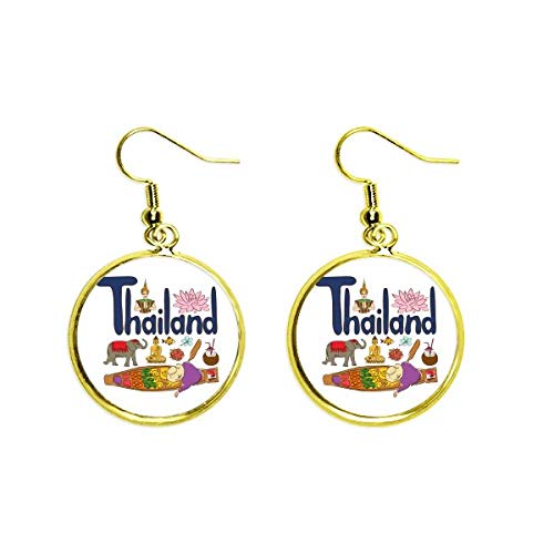 Pendientes de oro Tailandia ideales para cenas elegantes y looks urbanos de mujer