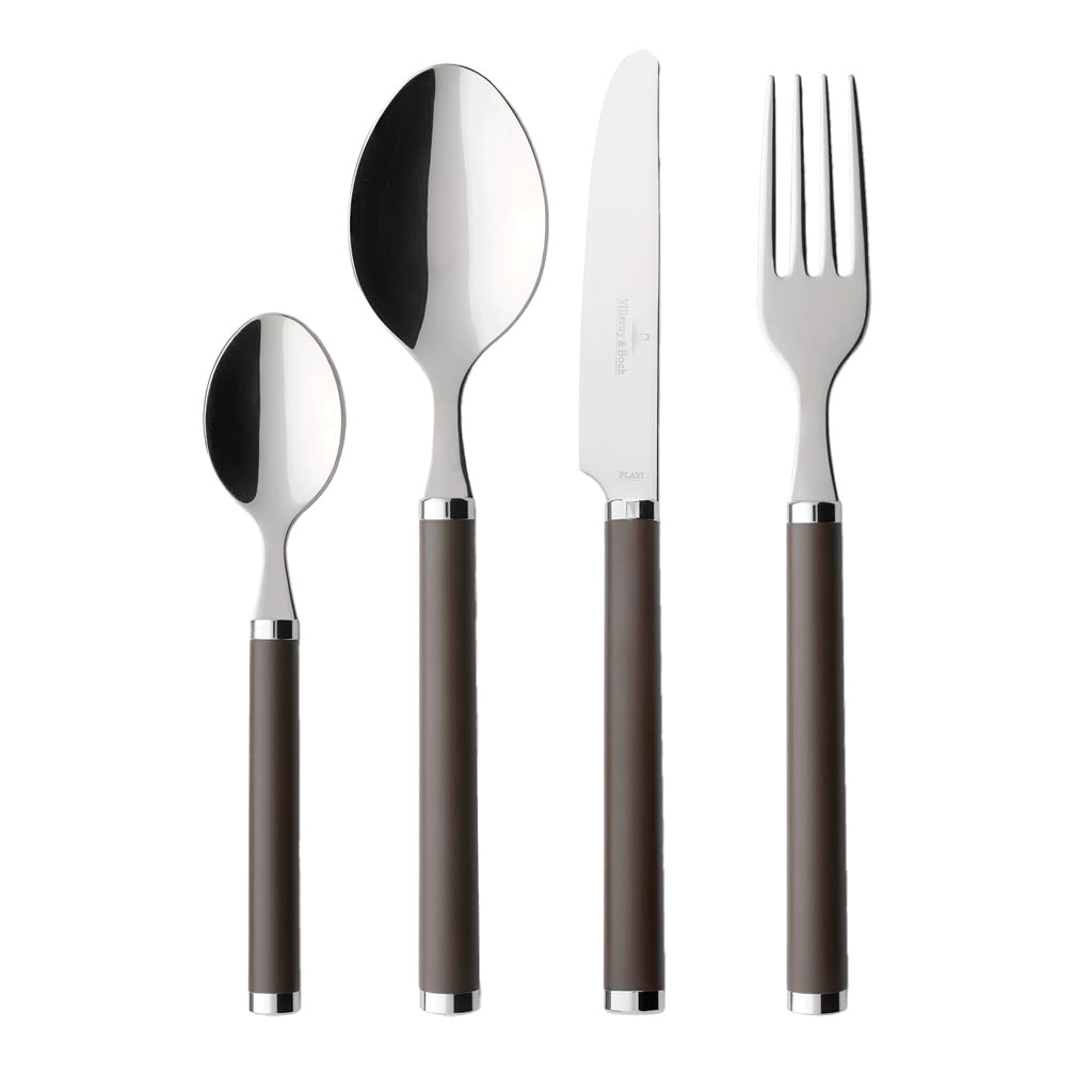 Villeroy & Boch Brown Play! Chocolate Cutlery, 24 Pieces, Stainless Steel, For Up To 6 People