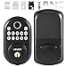 VEVOR Fingerprint Door Lock, with Fingerprint/Keypad Code/Key, One-Time and Anti-Peeking Password, Silent Mode, Constant Unlock Mode, Aluminum Alloy Panel, Electronic Keypad Deadbolt for Entry Doors