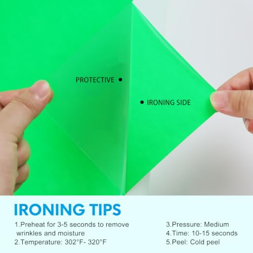 Image of Neon Green HTV Iron on Vinyl 12Inch by 12ft Roll HTV Heat Transfer Vinyl for T-Shirt HTV Vinyl Rolls for All Cutter Machine - Easy to Cut & Weed for Heat Vinyl Design (Neon Green, 12ft)